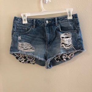 HM Mickey Mouse embroidered shorts